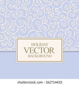 Vector blue card design for invitation, menu, anniversary or announcement