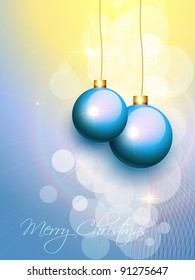 vector blue christmas balls design art