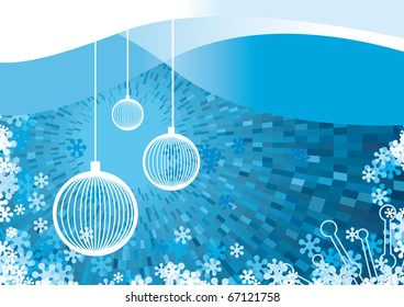fondo vectorial azul de vacaciones navideñas