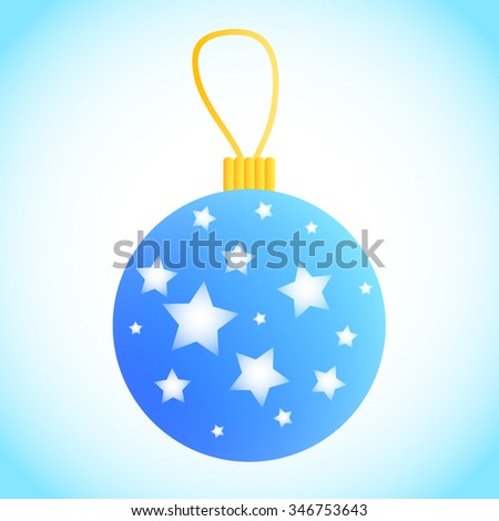 vector blue christmas ornament decorated with stars and loop on top shiny xmas bauble - Light Blue Christmas Ornaments vector blue christmas ornament decorated with stars and loop on top shiny xmas bauble - Light Blue Christmas Ornaments