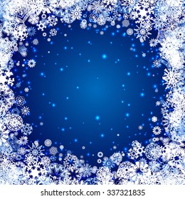 vector blue christmas snowflakes background template for greeting card white vacation texture snow winter season abstract holiday background scene new ceremony christmas celebration blue cold light be