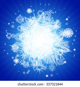 vector blue christmas snowflakes background template for greeting cardboard white holiday texture snowflake winter season conceptual scene new formal christmas celebration blue cold lighting stunning