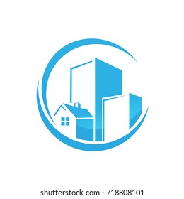 Vector Blue Circle Properties Logo Stock Vector (Royalty Free ...