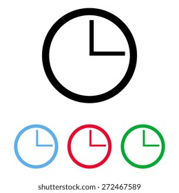 vector blue clock icon