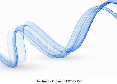 Vector blue color abstract wave design element