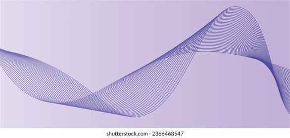 Elemento de diseño de onda abstracta de color azul vectorial. Fondo de ondas