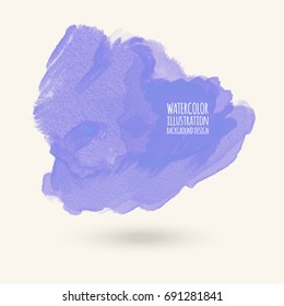 Vector blue color brush strokes. Watercolor Grunge isolated elements. Smoke brushes for your design. Freehand. Ink splash. Acrylic stamp. Vector illustration