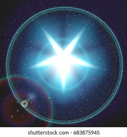 Vector Blue color design with a star