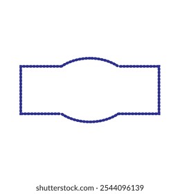 Vector blue color frame with attractive accents
