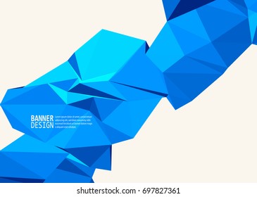 Vector Blue Color Triangle Design Templates for Brochures, Flyers, Mobile Technologies, Applications, Online Services, Typographic Emblems, Logo, Banners and Infographic. Abstract Modern Background.