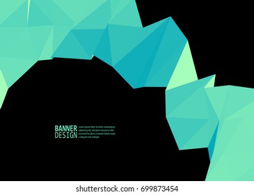 Vector Blue Color Triangle Design Templates for Brochures, Flyers, Mobile Technologies, Applications, Online Services, Typographic Emblems, Logo, Banners and Infographic. Abstract Modern Background.