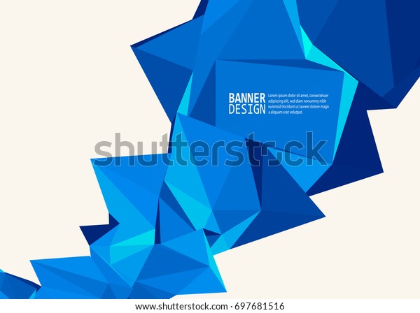 Vector Blue Color Triangle Design Templates Stock Vector (Royalty Free ...