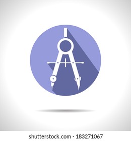 Vector blue compasses icon. Eps10