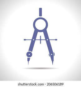 Vector blue compasses icon. Eps10