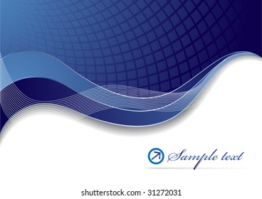 Vector blue corporate template; clip-art