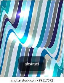 Vector blue curve background with shiny elements
