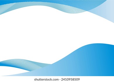 vector blue curve wave and line background