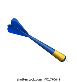 vector de dardo azul sobre blanco