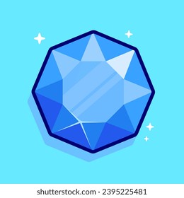 Vektorsymbol für blaue Diamantsteine