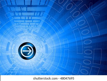 Vector blue digital background; clip-art