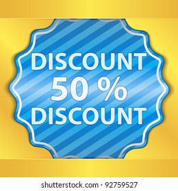 Vector Blue Discount Sticker