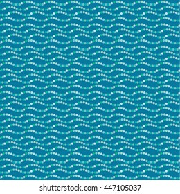 Vector blue dot pattern. Geometric color background