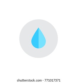 Vector blue drop flat icon