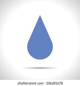 Vector blue drop icon. Eps10