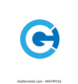 Vector Blue Dual Letter G T Logo 