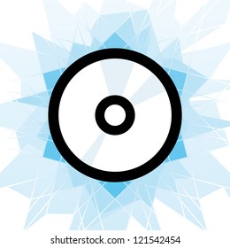 Vector blue DVD icon
