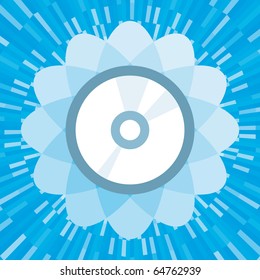 Vector blue DVD icon
