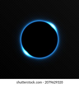 Eclipse azul vectorial. Diferentes fases del eclipse de png, eclipse de png, eclipse lunar.