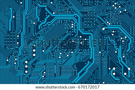 vector blue electronic circuit board background stock vector