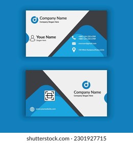 vector blue elegant corporate card