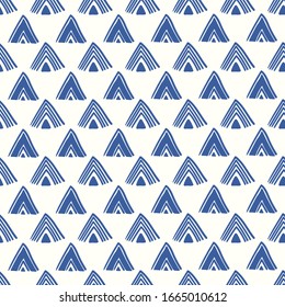 trazo transparente de la cadena étnica azul vectorial en blanco