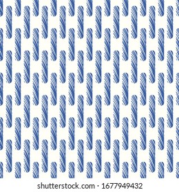 vector blue ethnic multi rough rounded rectangle seamless pattern on white