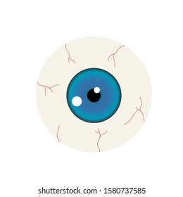 vector blue eye minimal icon