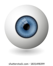 Vector blue eyeball in graphic style