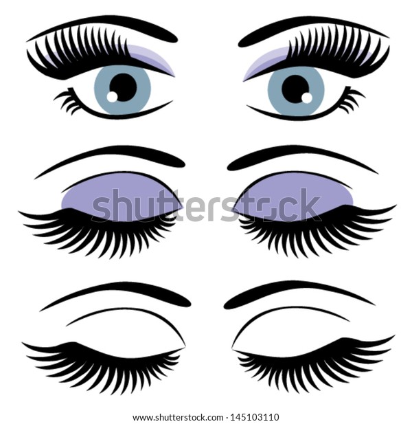 Vector Blue Eyes Make Stock Vector Royalty Free 145103110 Shutterstock 