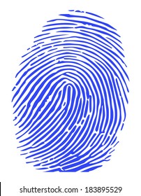 Vector of a blue fingerprint