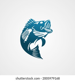 Vector Blue Fish Flying Logo