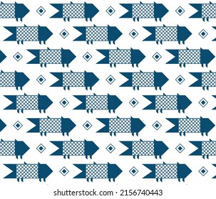 vector blue fish pattern illustration, sea pattern, summer pattern 
