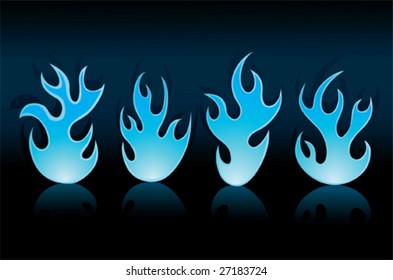 vector blue flame