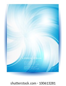 Vector blue flower vector card and drop