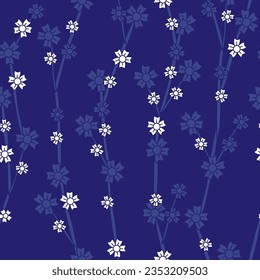 Vector Blue flowers pattern (for textile and wallpapers)