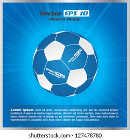 Vector blue football brochure design