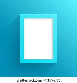 Vector Blue Frame Design With White Background