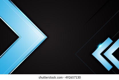 vector blue frame metallic black carbon design background layout concept