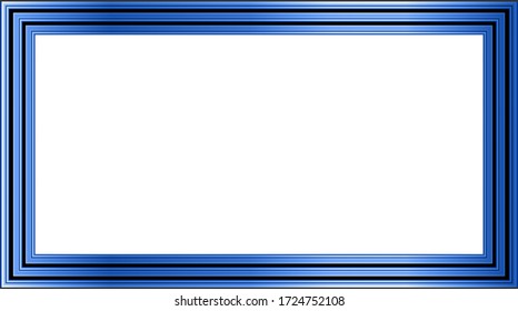 Vector blue frame on a white background
