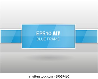 Vector blue frame for your design